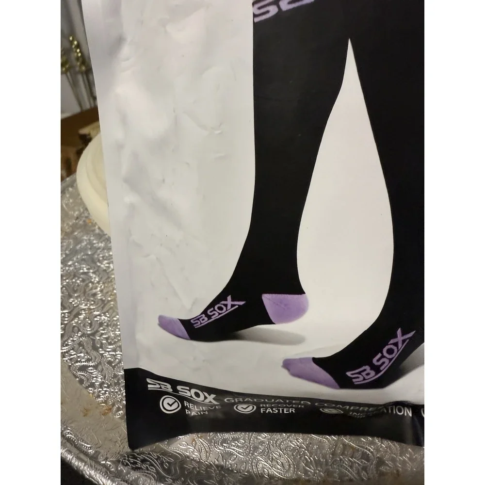 SB SOX compression socks 20-30 MmHg Black And Purple